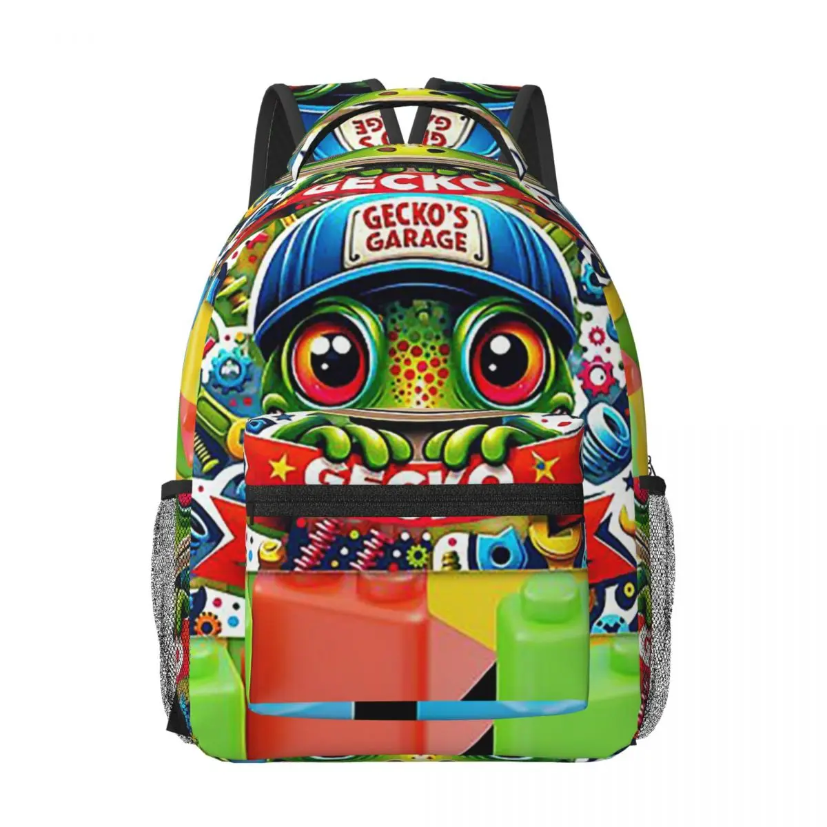 Geckos Garage Woman Backpacks Boys Girls Bookbag Fashion Students School Bags Portability Travel Rucksack Shoulder Bag