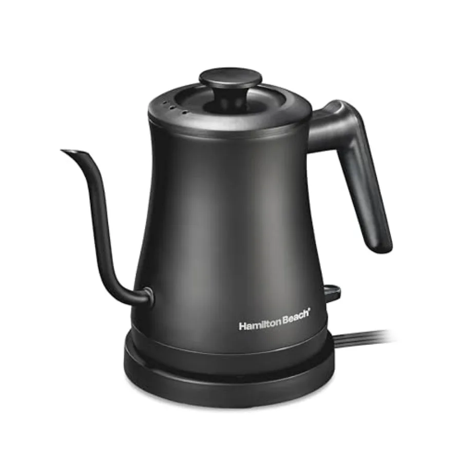 

Compact 20 oz./ 0.6 L Gooseneck Electric Kettle for Boiling Water Pour Over Coffee Tea 1200 Watts Stainless Steel BPA-Free Inte