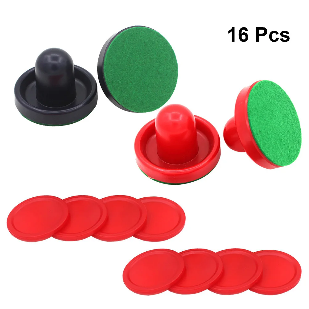 

16pcs 96Mm Air Hockey Paddles Replacement Durable Ergonomic Design For Intense Table Dark Blue Hockey Handles Pushers