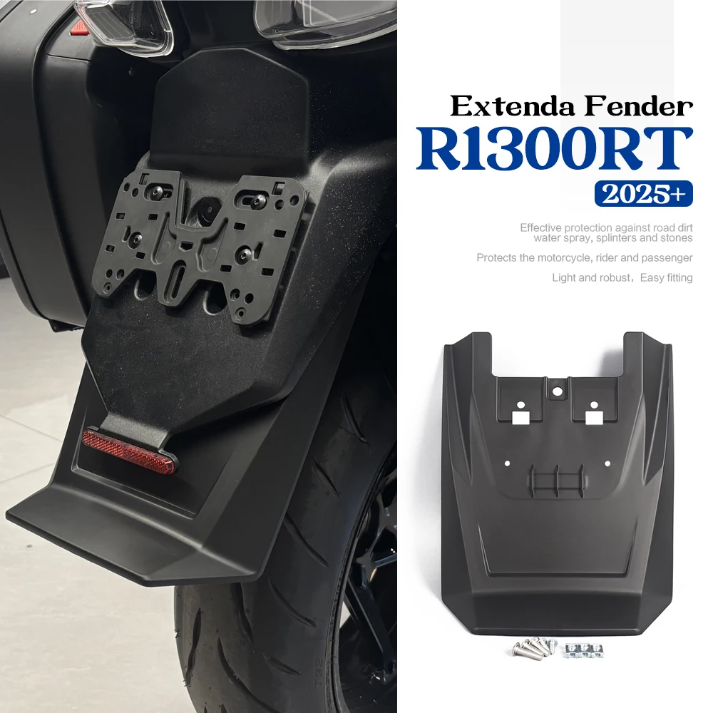 

New Motorcycle Rear Mudguards Fender Extender Extension Black Accessories ABS for BMW R 1300 RT R1300RT R 1300RT 2025 2026