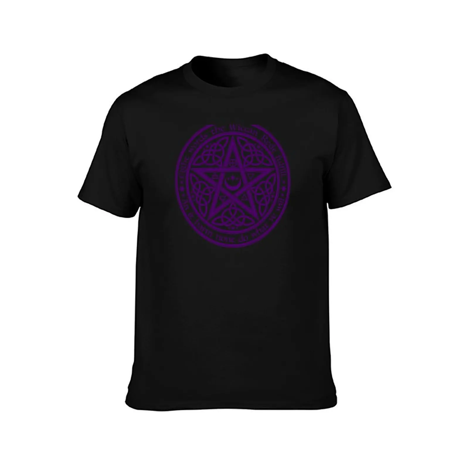 เสื้อยืดลายเซอร์เคิลเพนทาเคิล เสื้อยืดดีไซเนอร์สำหรับผู้ชาย เสื้อยืดผ้าฝ้ายตลกๆ