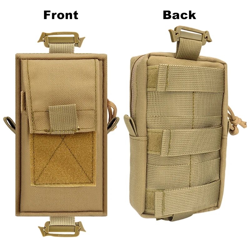 Molle Backpack Strap Bag Phone Holder Small Phone Key Outdoor EDC Tool Kit Waist Pouch Camping Hiking Hunting Organizer Bag