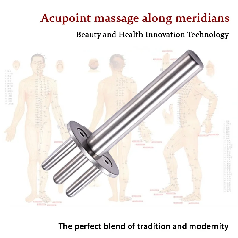 Trigeminal Straight Head Magnetic Fork Magnetic Point Meridian Massage Stick To Dredge Lymphatic Muscle Relaxation