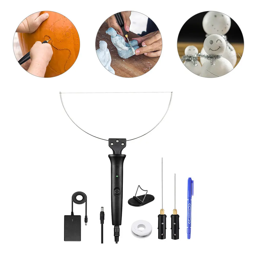 

Набор из 1 шт. Премиум-класса: Электрический станок для резки пенопласта с горячей проволокой для чистой резки, герметизации краев, резьбы по пенопласту, моделирования, художественных работ, рукоделия и обучения