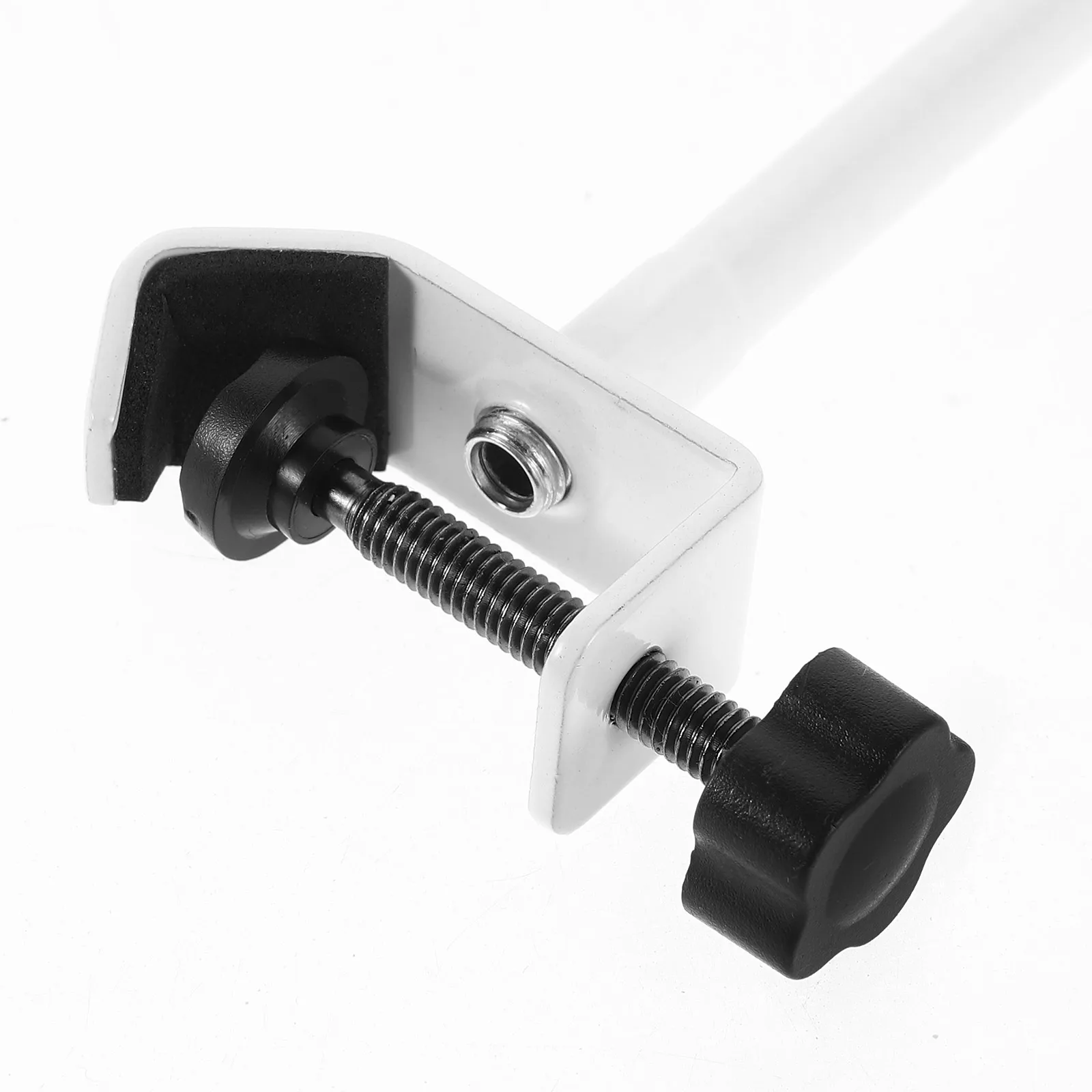 Live Streaming Bracket White Extendable Metal Mic Stand Flexible Arm Desk Poles Holder Gooseneck Bendable Rods Shooting
