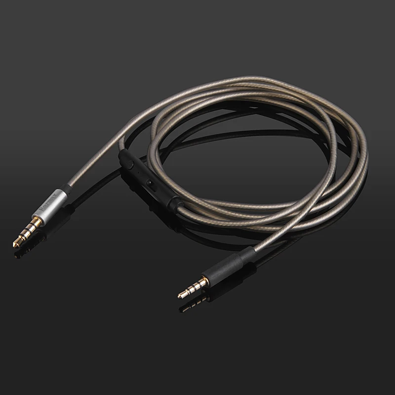 Silver Plated Audio Cable With Mic For Sennheiser PXC480 PXC550 PXC 550-II mm400-x mm450-x mm550-x headphones