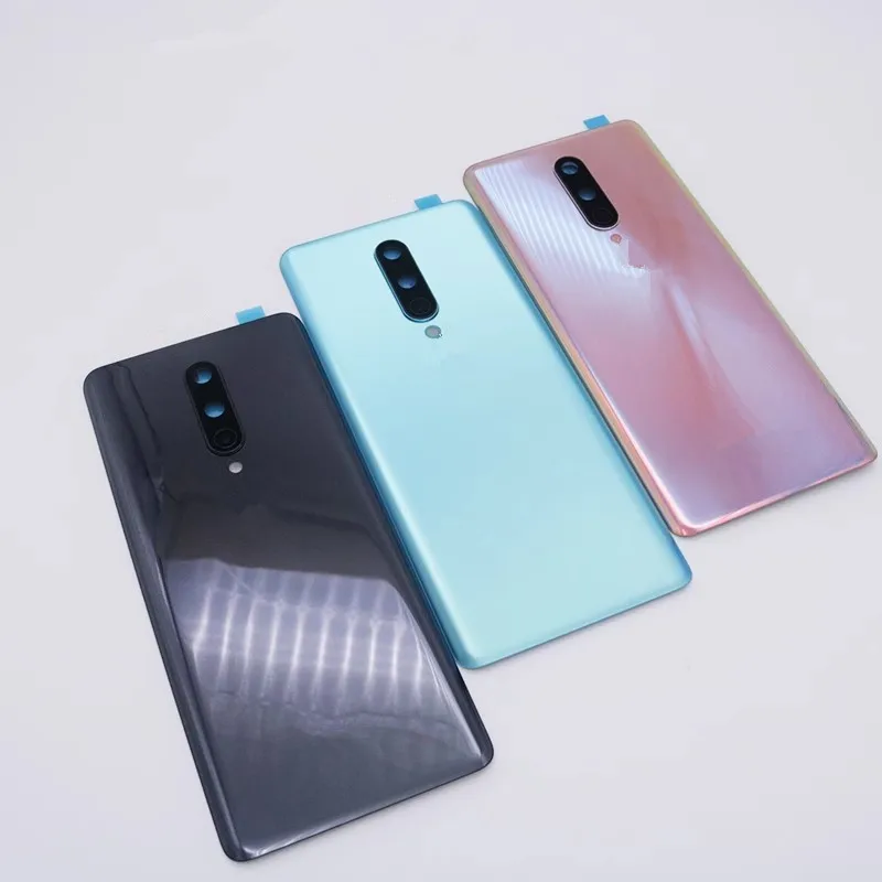 

Oneplus8 Housing For Oneplus 8 One Plus 6.55" Glass Battery Back Cover Repair Replace Door Phone Rear Case + Camera Lens