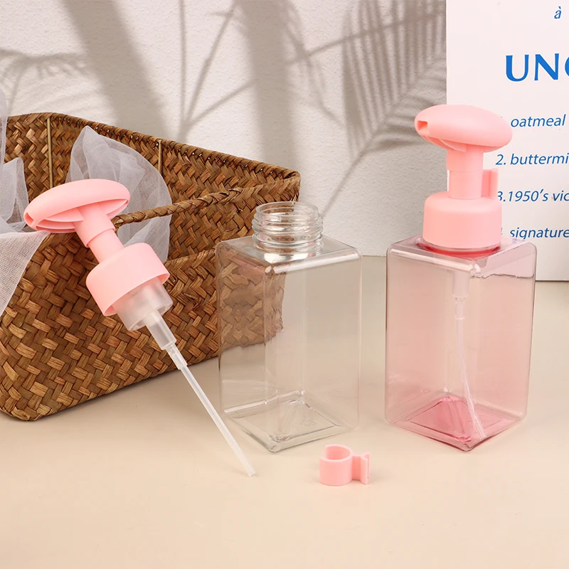 250/450 مللي موزع رغوة البلاستيك إعادة الملء صابون فارغ إعادة الملء الصحافة زجاجة مستحضرات التجميل التعبئة والتغليف حاوية الصابون السائل #4