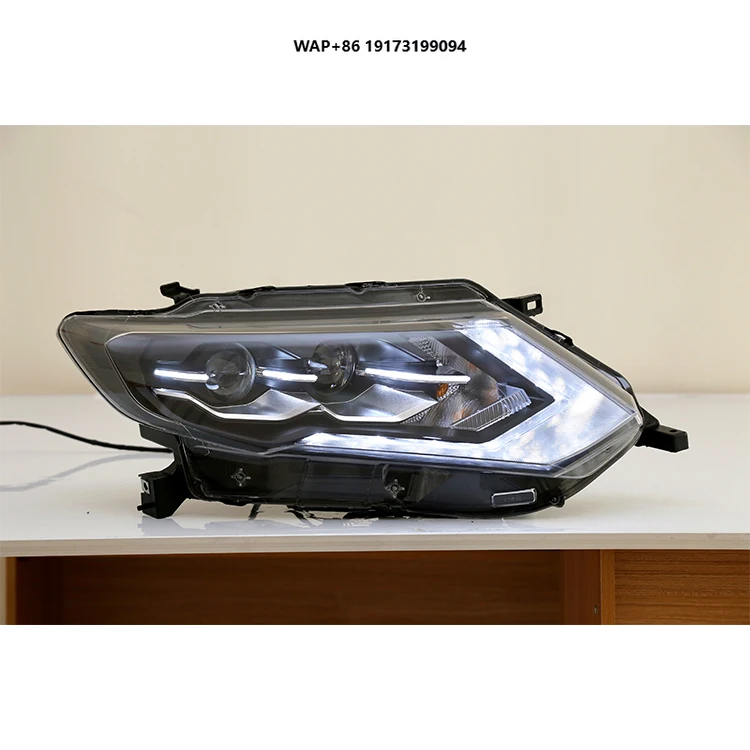 

Высококачественные налобные фонари с двойными линзами и светодиодными DRL, высокая версия, полностью светодиодные фары для Nissan Rogue X-TRAIL 2017-2021 26060-6FL6A