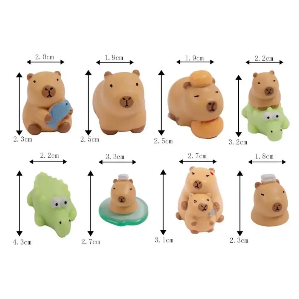 Figurines d'animaux Capibara Capybara, jouets de simulation de figure, modèle de dessin animé, modèle de simulation