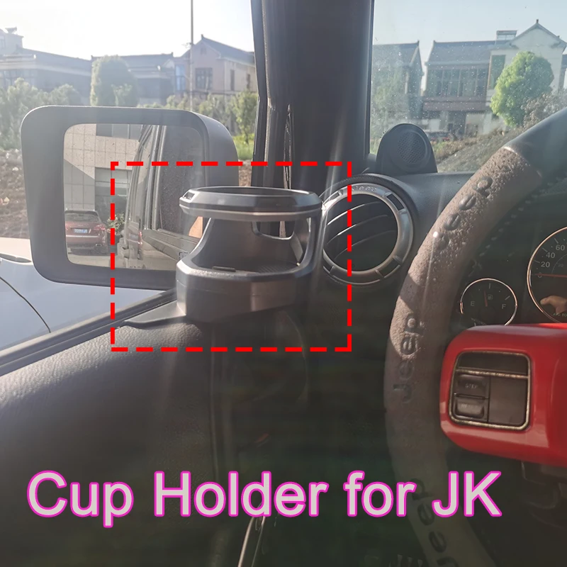 Car Window ABS Cup Holder Drinks Holder For 2007-2017 JEEP  Wrangler JK 4 Door Interior Accessories