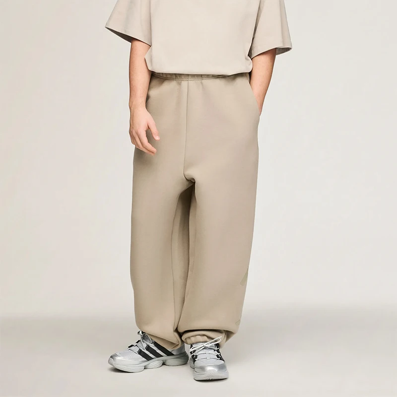 Adidas genuine loose mid rise men's knitted lace up casual pants KG2632