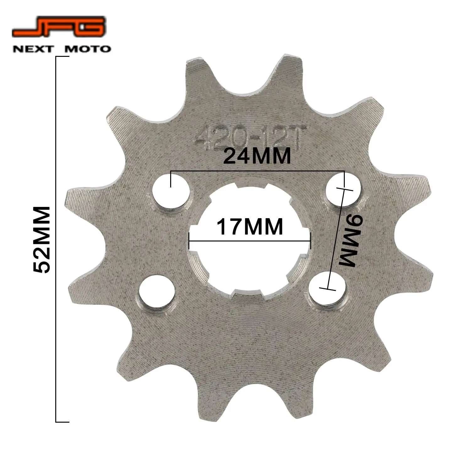 For Z50 CRF110 ALL YEARS CT70H ATC70 XR75 TRX70 XR/CRF SL/XL 420-12T Small Teeth Chain Sprocket Electric Dirt Bike Motorcycles