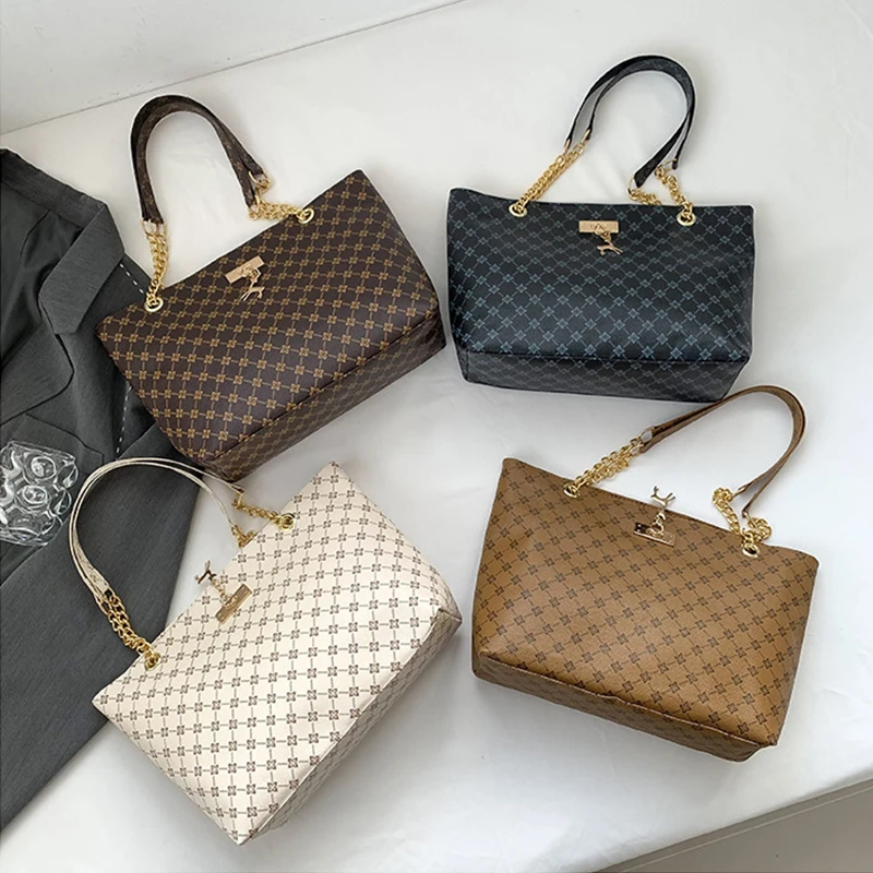 Neue Presbyopia-Handtasche mit Textur, weichem Leder, großem Fassungsvermögen, Tragetasche für Damen mit hängenden Accessoires, Schultertasche – Detail 20
