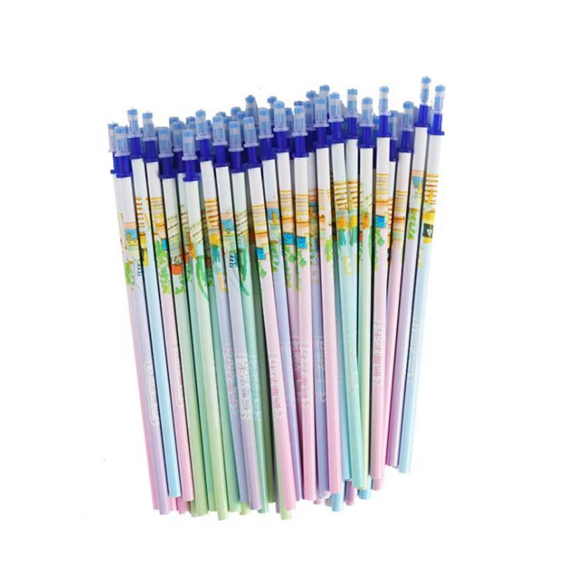 10/20Pcs/lot 0.5mm Erasable Pen Refill Rod Set Washable Handle Blue/Black/Red Ink Magic Gel Pen for School Office Supplies Tools