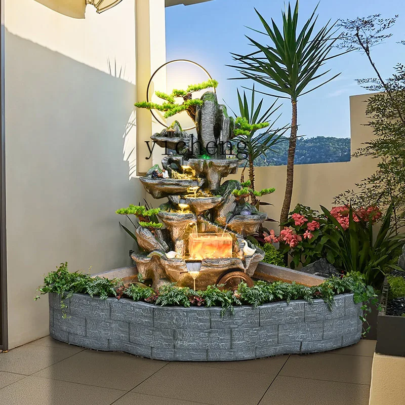 

ZC courtyard ecological fish pond high mountains and flowing water Chinese fish tank landscape floor ornament outdoor decoration