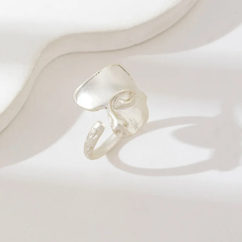 جديد الشرير المعادن باطني ملثمين الوجه خواتم مفتوحة القوطية شخصية خواتم للنساء الرجال بيان فنجر مجوهرات هدايا الحفلات