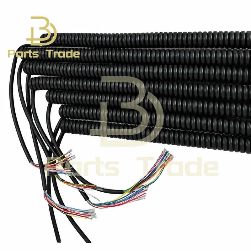 1Pcs Spiral Coiled Spring Cable for 12 15 16 17 18 19 21 Cores CNC Handheld MPG Manual Pulse Generator Accessories