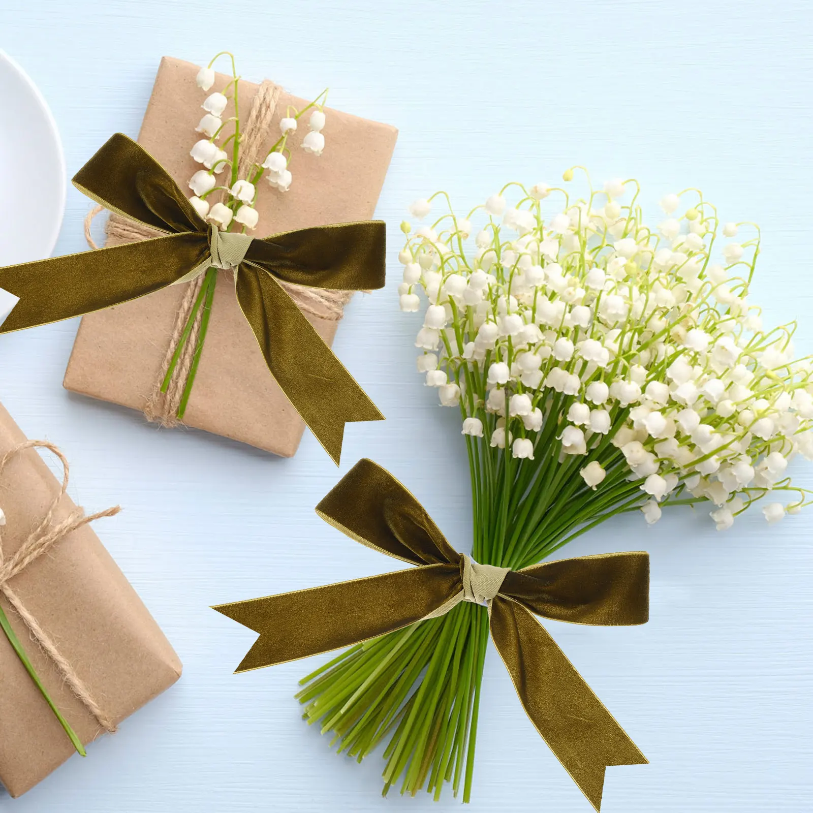 

1 Roll of Chinlon Green Ribbon Multi-Function Festival Package Ribbon for Gift Wrapping Craft Projects Party Decorations