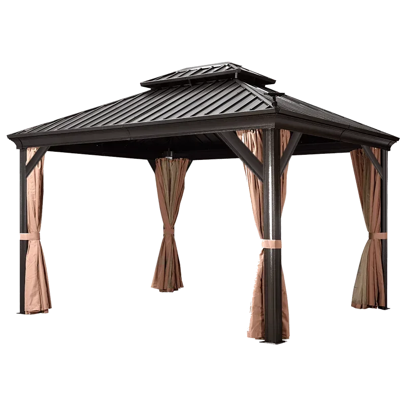 Custom Pavilion Outdoor Gazebo Aluminum Alloy Court Tent Villa Garden Terrace Canopy Outdoor Awning