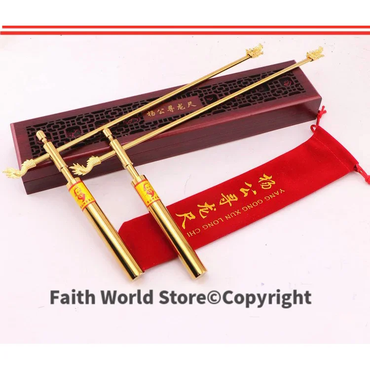 A PAIR TOP Geomantic master tool Southeast Asia efficacious Eight Diagrams FENG SHUI Compass divine dragon dowsing rod