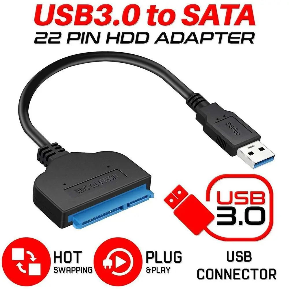 

Professional 22 Pin Sata III Hard Drive Adapter USB 3.0 To SATA Cable Converter