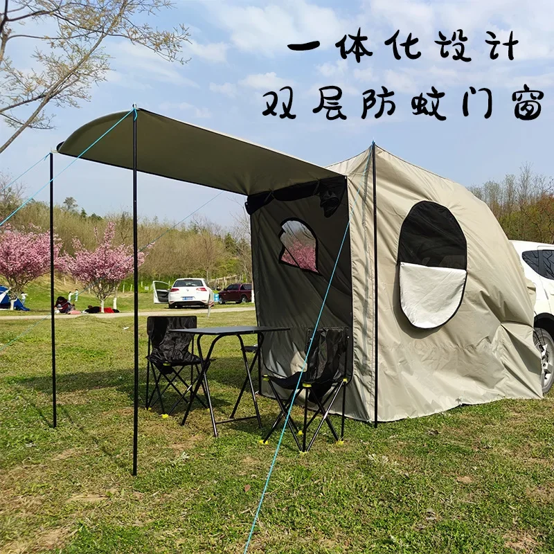 Cross-border Korean hot-selling multi-functional car rear roof extension outdoor camping tent self-driving tour