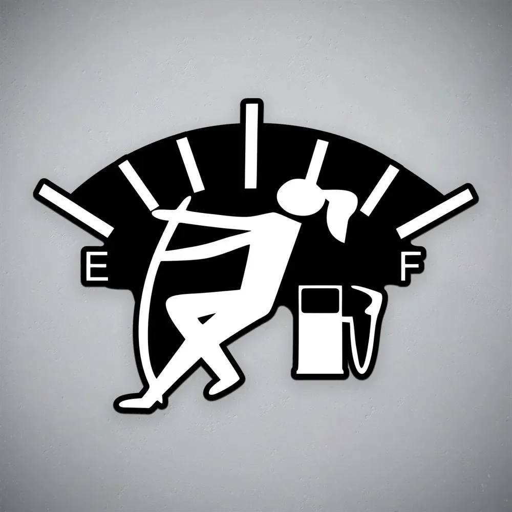 

Vinyl stickers for car "Not full tank - girl" Cut To Shape Scratch-proof Accessories Japanese Art Japan Culture Gift Decal Cars