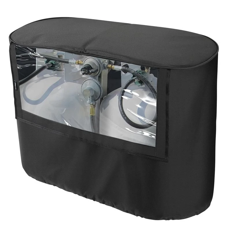 RV Trailer Propane Tank Cover With Visible Valve, Gas Cover Accessories