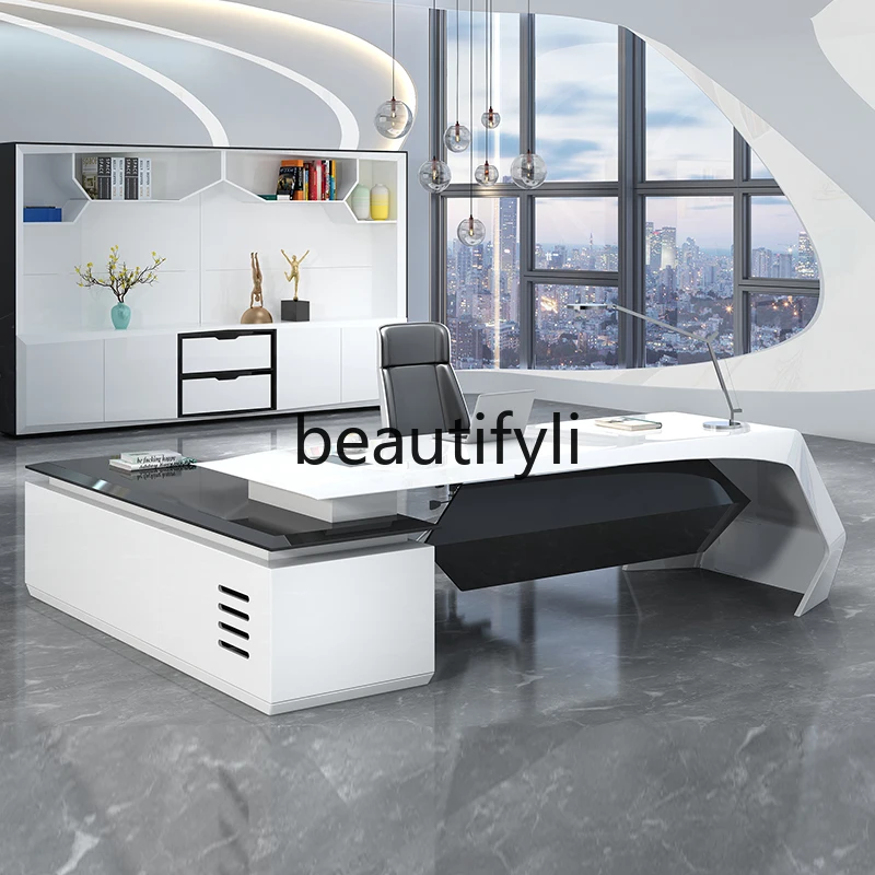 

Office Simple Modern Atmosphere General Manager Painting Supervisor Desk Large Class Desk Boss President Desk