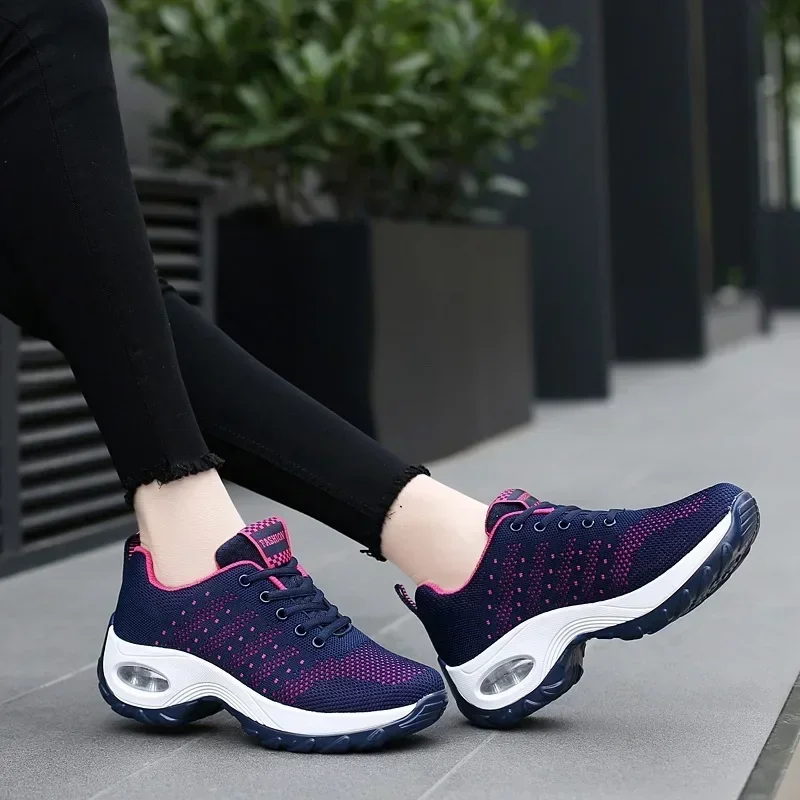 Frau Turnschuhe Mode Casual Schuhe Sommer Air Kissen Mesh Weibliche Schuhe Atmungsaktivem Erhöhung Turnschuhe für Frauen