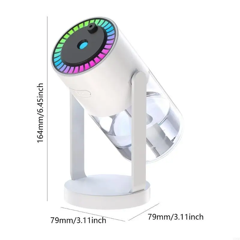 Small Humidifier Enhancing Air Quality with Colorful Light Setting Plastic Texture Suitable for Home and Car Use