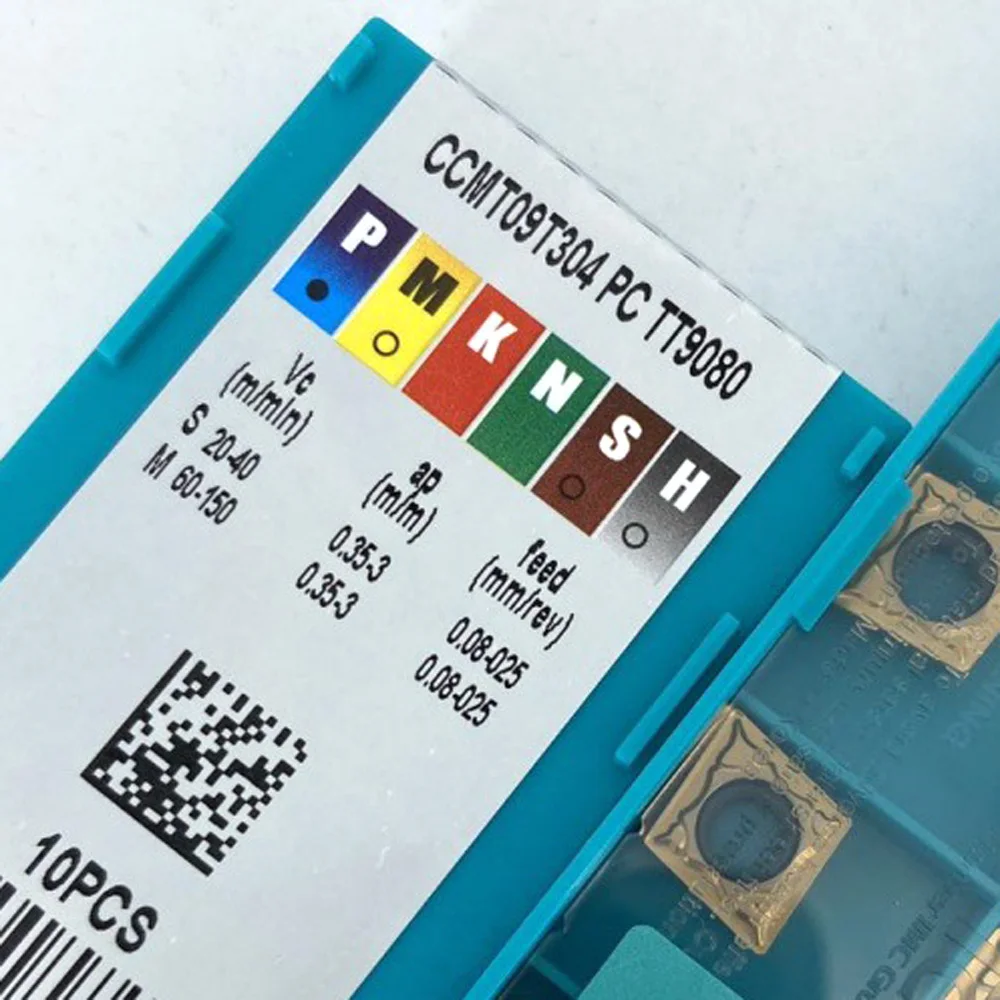 Frese per metalli originali Utensili per tornitura CNC CCMT09T304FG CCMT09T304MT CT3000 CCMT09T308MT TT8020 CCMT09T304PC TT9080 Inserto per tornio