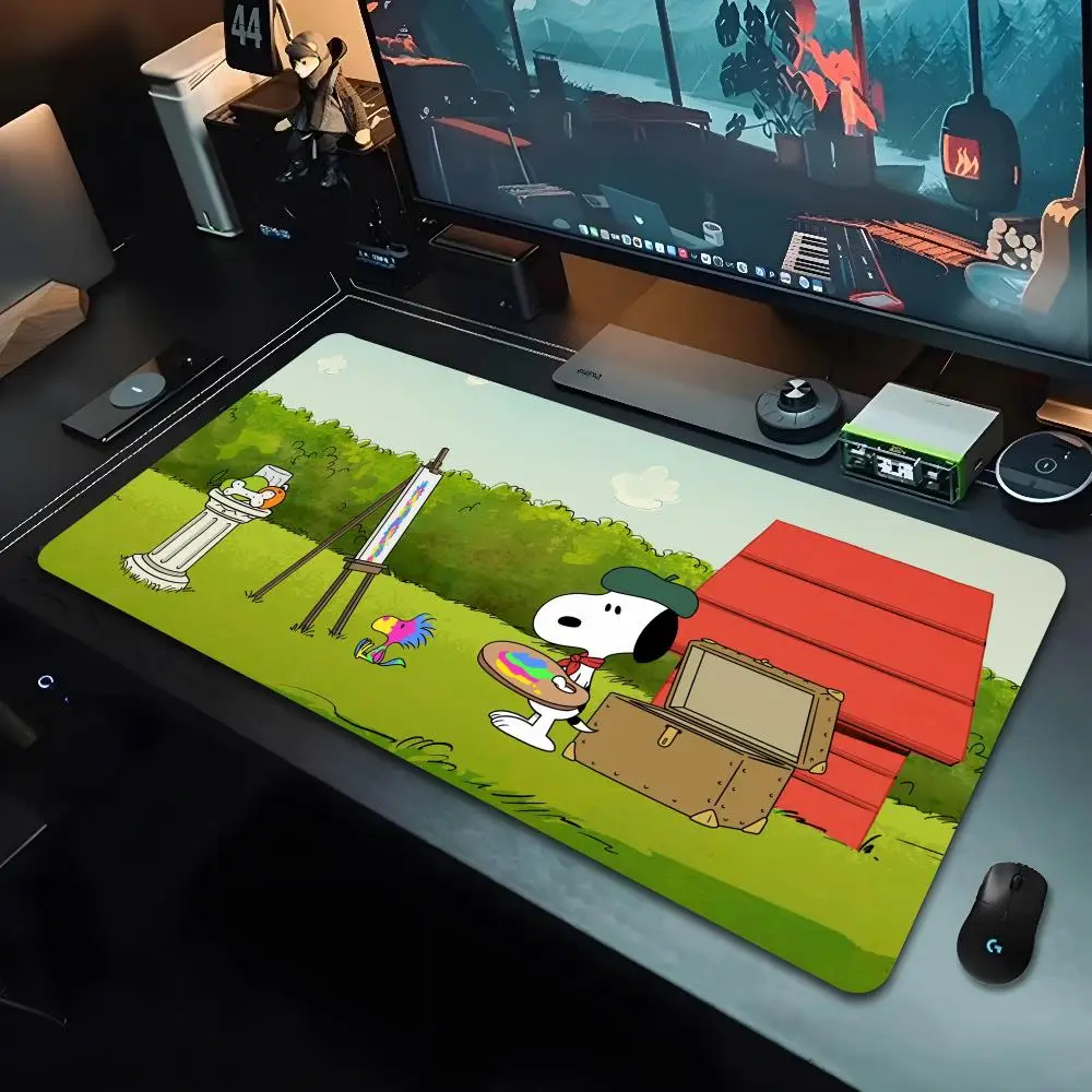 Cartoon Cute Dog S-Snoopys Mouse Pad Cartoon Lockedge Large Gaming Pad Computer Gamer Keyboard Mouse Mat Desk Mousepad for PC De
