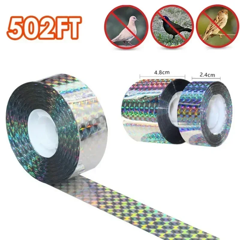 50/80M/100M Laser Anti Pigeons Repeller Bird Scare Flashing Reflective Bird Waterproof Tape Garden Bird Away Ribbon Repellents