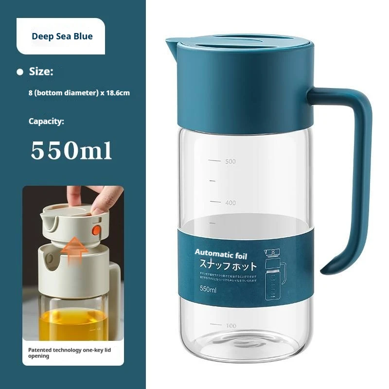 Oil Sprayer for Cooking Advanced Olive Oil Dispenser Bottle 550ml Glass Olive Oil Sprayer 2 in 1 Even Spray with Portion Control
