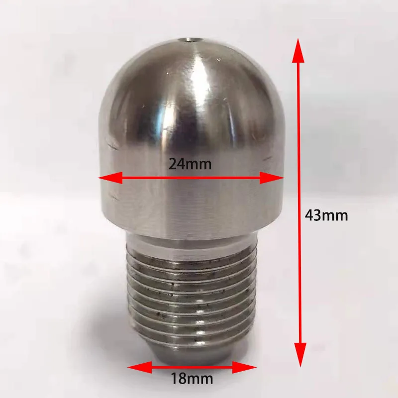 High Pressure Pipe M18 Dredging Head Dredging Sewer High Pressure Small Nozzle Pipe Cleaning Accessories