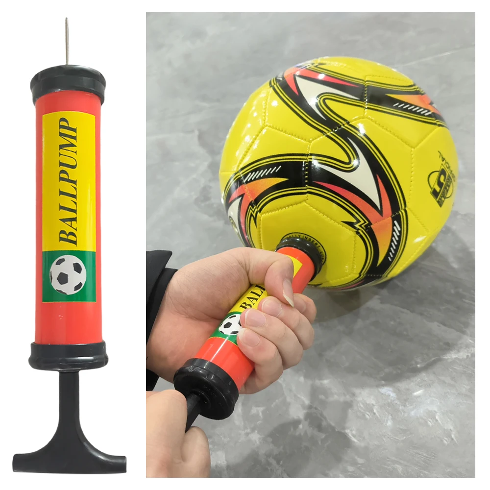 

1-мячечный насос, пластиковый ручной воздушный насос, прочный и портативный, подходит для футбола, баскетбола, волейбола и регби
