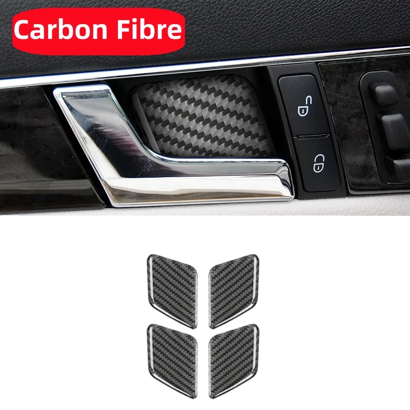 

For Mercedes Benz C CLASS W204 2007-2014 Car Interior Handle Door Bowl Trim Cover Carbon Fibre Sticker Auto Interior Accessories