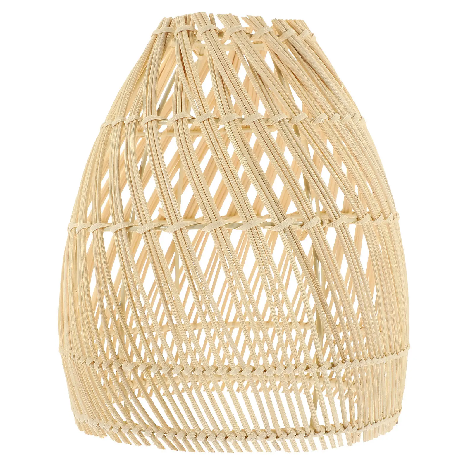

Rattan Woven Pendant Lamp Shade Durable Replacement for Living Room Bedroom Hanging Light Chandelier Lampshade