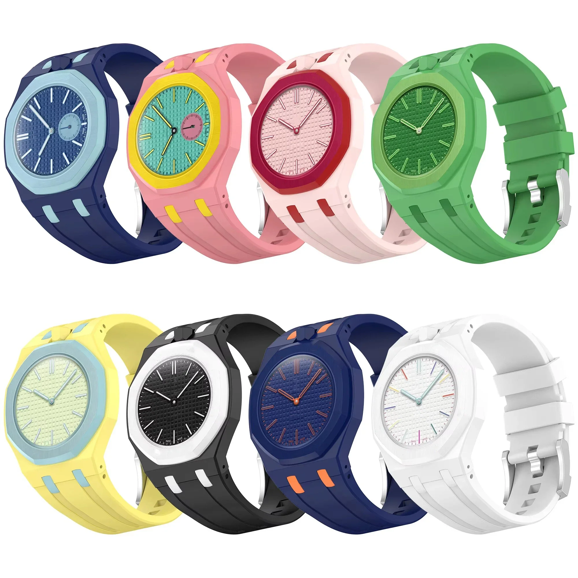 Original weiches Silikonarmband + PC-Gehäuse für Swatch X Ap Royal Pop Swatch Taschenuhr Trendiges integriertes Armband Swatch X Royal Pop – Detail 1