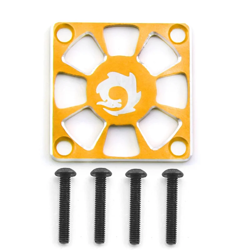 Aluminum Alloy Cooling Fan Cover 30X30mm for RC Motor ESC Electric Regulating Fan Protection Cover, Yellow