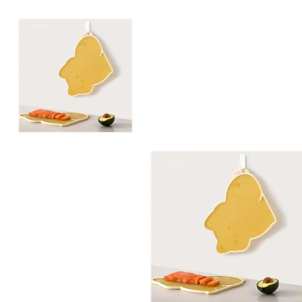 G92C Portable Kids Friendly Cutting Mats Durable PP Plastic Household Kitchen Tool For Fruits Vegetables And Snacks