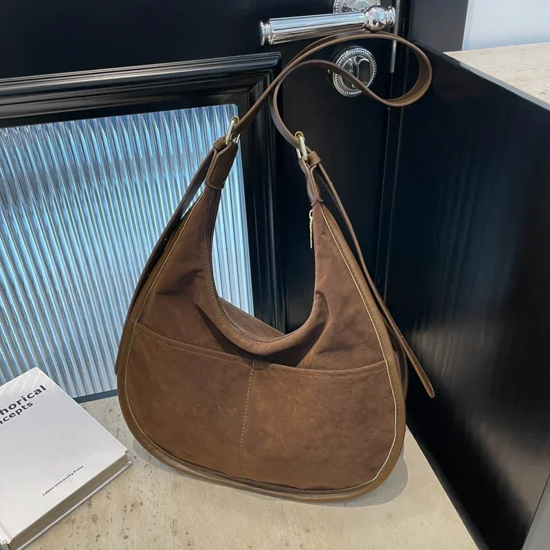 

Pu Solid Color 2025 High Quality Crossbody Bags Zipper Simple New Fashionable Handbag Soft Trendy Commuting Shoulder Bags