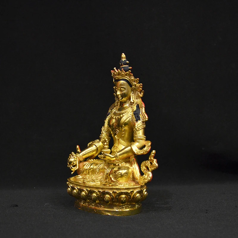 Tibetan Buddha supplies tantric ornaments pure copper gilded Taiwan Province Tibetan King Bodhisattva keeps the Buddhist temple