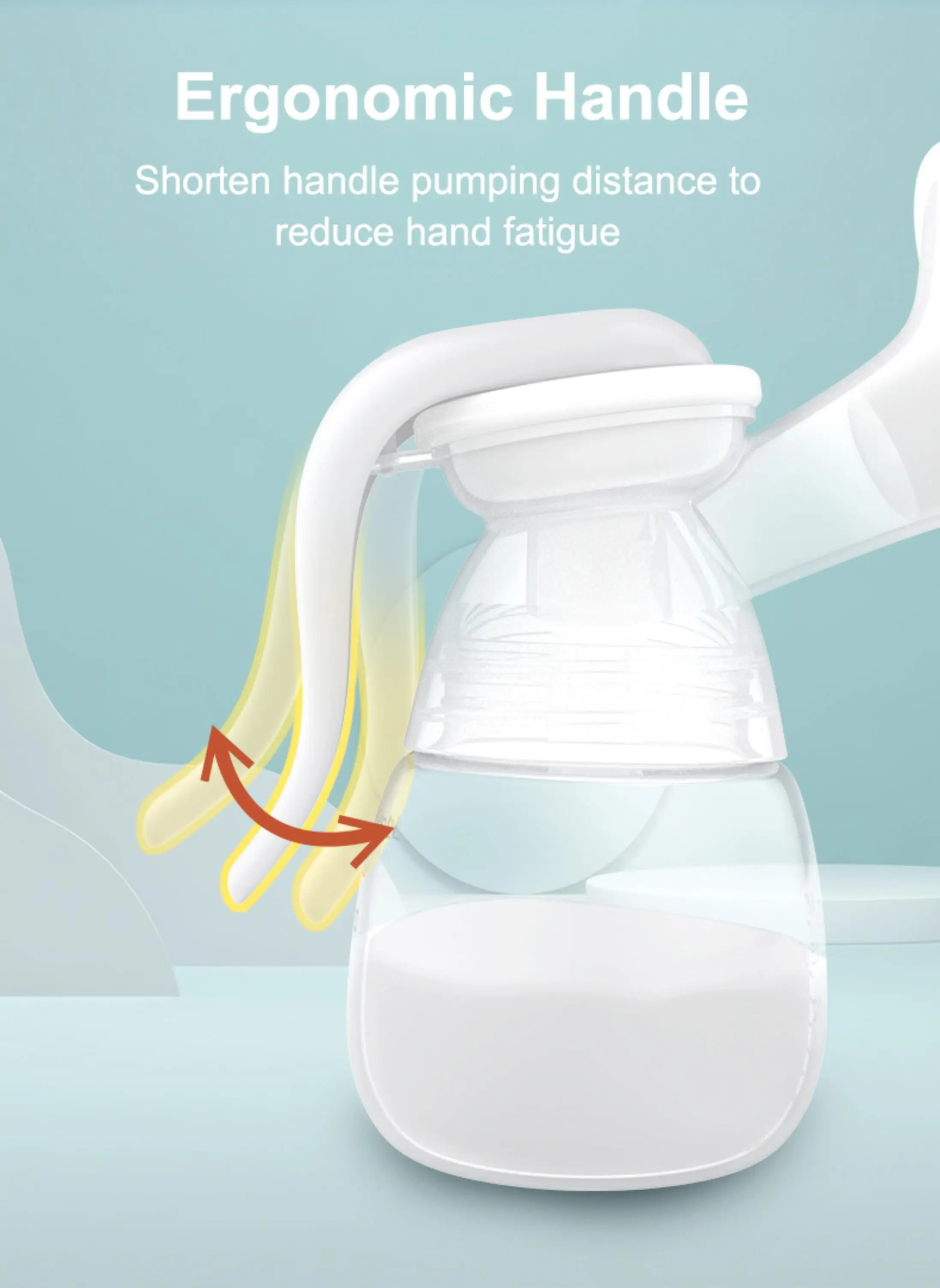 New 180ml Manual Breast Pump Without BPA Silicone Manual Pump, with PPSU Material Small Single Electric Function