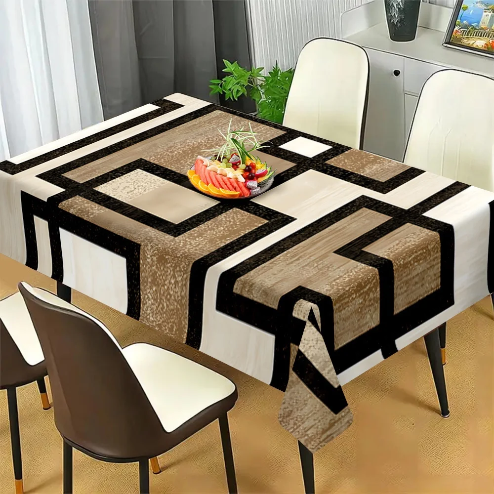JIT1PC Geometric Pattern - Rectangle - Polyester Tablecloth, Fashionable and Elegantzyc