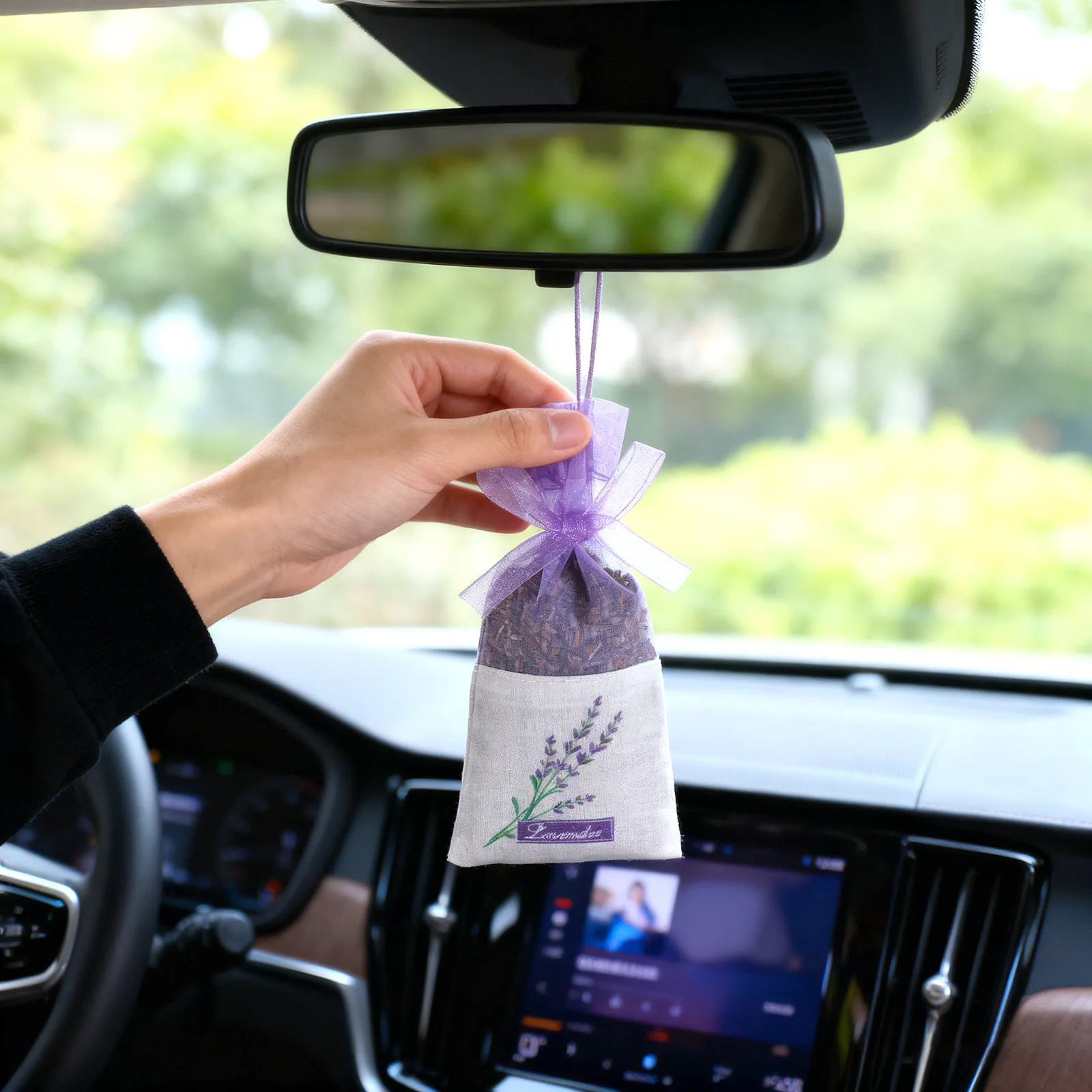 24Pcs Lavender Sachet Bags Empty Gauze Storage Pouches Drawstring Closure for Home Fragrance Organizers Wardrobe Car Bedroom