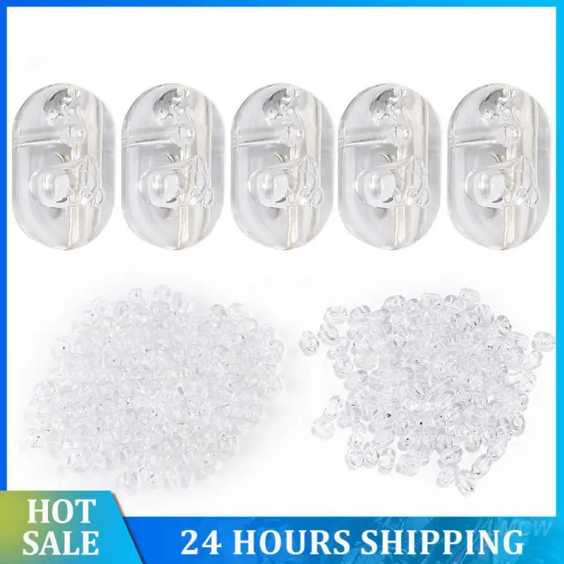 100/200PCS Fishing Beads Transparent Clear Oval Double Cross Hole Beads 3 Way Connector Fishing Accessories Pesca Tackle