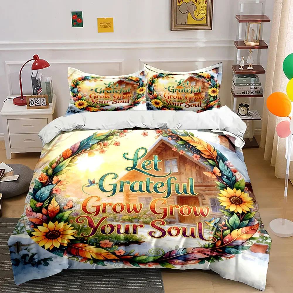 Rustic Floral Decor Set Garden Soft Comfortable Duvet Cover Bedding Set Included 1*Duvet Cover & 2*Pillowcases, gift
